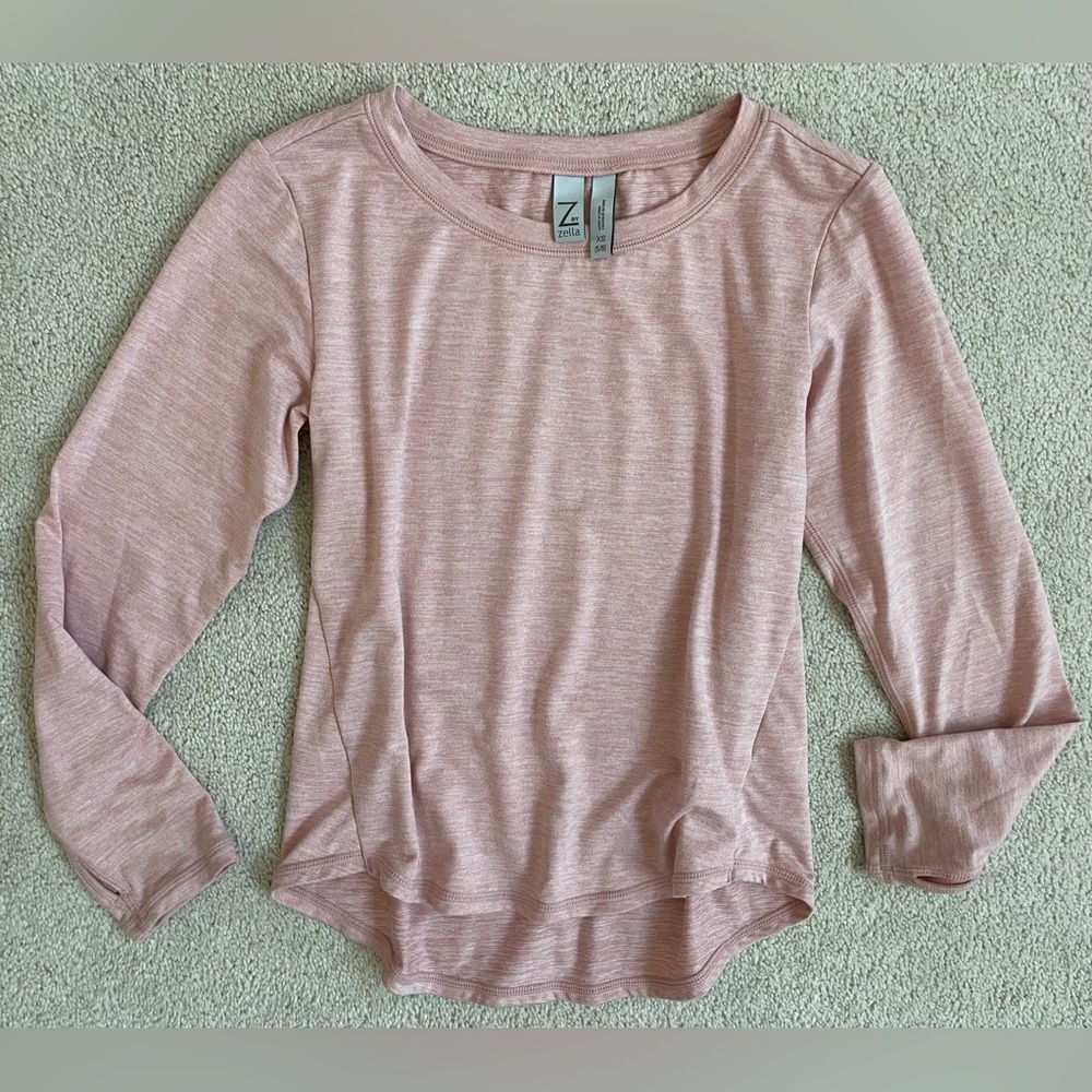 Zella XS (5/6) Pink Active Top with thumbholes